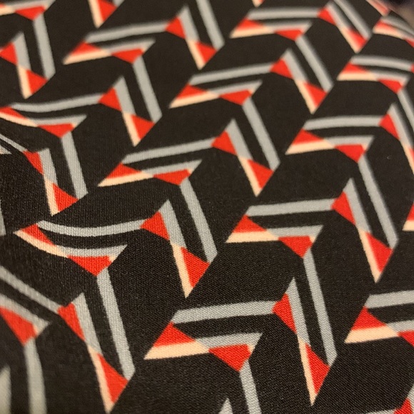 ZARA Chevron Print Wide Leg Pants Size Medium - Picture 6 of 7